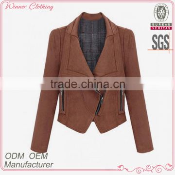 Fashion garment factory new designs fashion short jackets women sexy tweed jacket