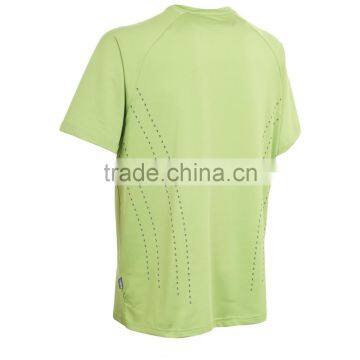 Men's Round Neck Polyester Dri Fit Flat Flock Short Sleeve T-shirt photo-4