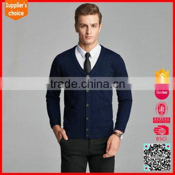 New Fashion Mens Cashmere Open Cardigan v Neck Cashmere Cardigan Sale photo-2