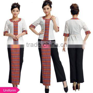 High Quality Custom Made Uniform Unique Hotel Uniform/spa Working Uniform photo-2