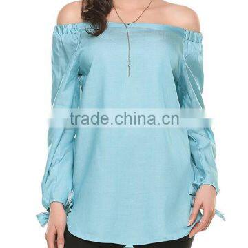 Zm35718a Women Clothing 2017 Latest Long Sleeve Tops Shirt photo-3