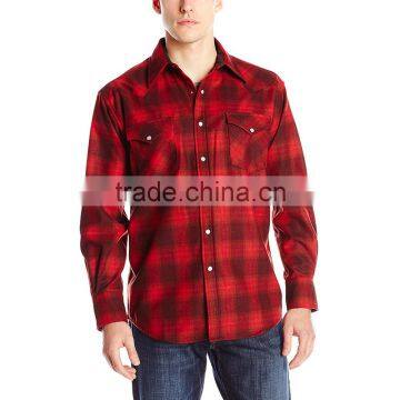 2016 New Fashion Latest Red Flannel Shirt Designs for Men photo-5