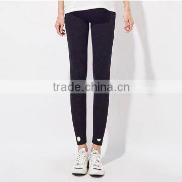 Female Money Navy Blue Knitted Into Joining Together Cultivate One's Morality Leggings photo-3