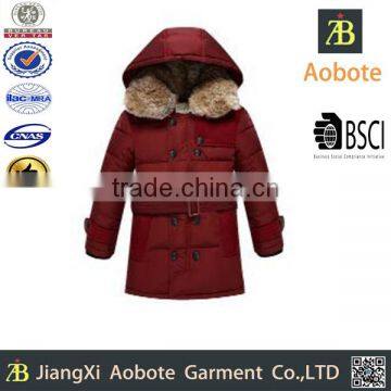 2016 New Fashion Belt Full Collar Outdoor Kid Down Jacket