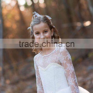 Flower Girls Lace Tutu Wedding White Dress photo-2