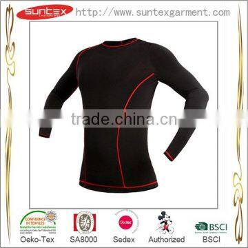 SUNTEX 2015 OEM Service Polyester Long Sleeve Sport Shirt Mositure Wicking Long Shirt