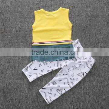 S17551A Wholesale Children Boutique Clothes Baby Girls Summer Fashion Clothing Sets photo-5