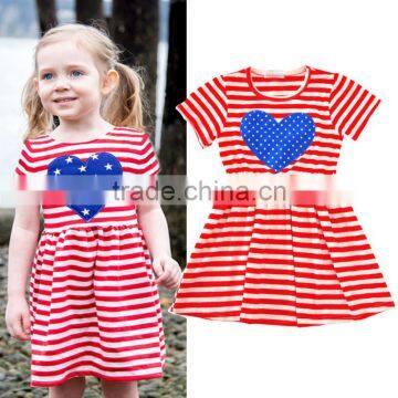 S17725A European Kid's Dress Baby Girl Wear Summer Dress