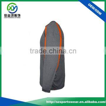 New Arrival Contrast Color Quick Dry Stretchy O-Neck Long Sleeve Men's Sport T-Shirt photo-2