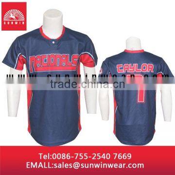 Fashion Breathable Blue Color Cheap Blank Baseball Jerseys Wholesale photo-6