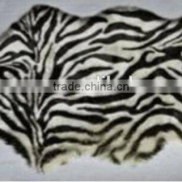 Artificial sheepskin zebra pattern black and white striped imitation wool mats