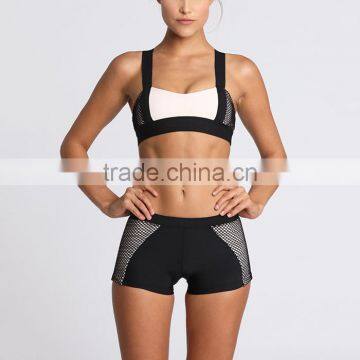 High quality custom women sexy sports suits yoga bra and shorts