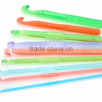 Charmkey Fresh Colorful Needlework Plastic Knitting Set 9pcs Corchet Hook Set Price Cheap photo-3