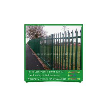 Hot dipped galvanized steel picket powder coated palisade fence