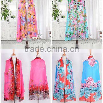 Women Summer Sleeveless Tops Ladies Plus Size Print Floral Kimono Sexy S63034
