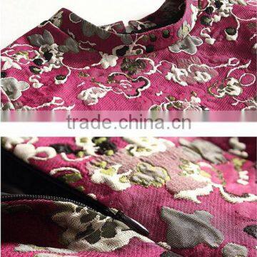 Women A Line Short Sleeve Lace Dress Fabric Embroidery Mini Dress With Pattern photo-5