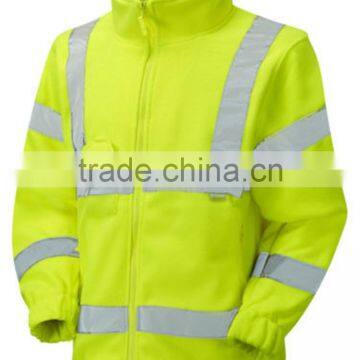 high visibility safety fleece jacket,safety workwear fleece jacket ,professional high quality and visibility polar fleece jacket