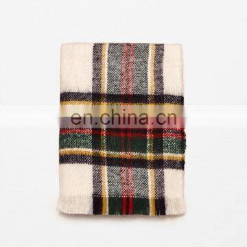 Street Fashion Lengthened Winter Lady Plaid Plaid Plaid Scarf