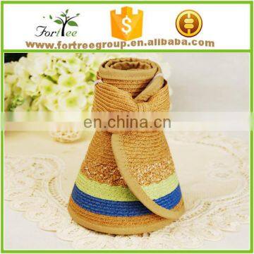 Foam Sun Visor Hats Cotton Straw Sun Visor Caps for Women photo-3