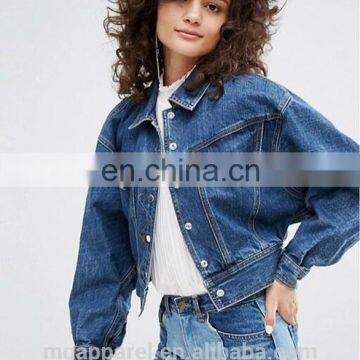 Wholesale latest design jean jacket ladies high quality coat for women