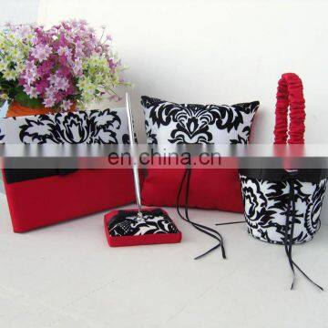 Red & Black wedding guest book set party decorations favors dropship supplier