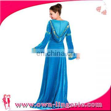 elegant renaissance long dress female costume halloween costume