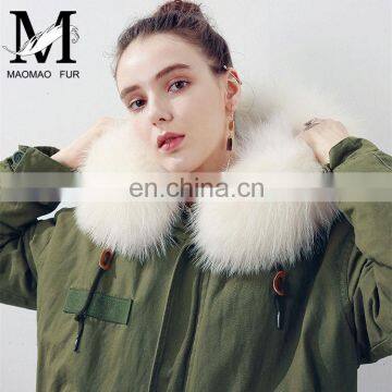 Black Parka London Style Parka Womens Colorful Fox Fur Lined Winter Parka for Girls photo-5