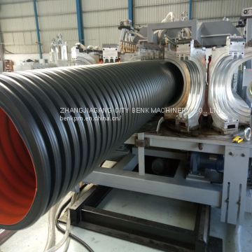 PE double wall corrugated pipe machine