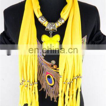 Bright color butterfly pendant jewelry scarves best selling wholesale