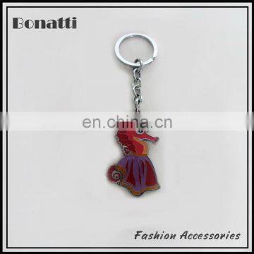 lovely red sea horse key chain