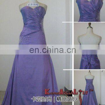 EB1309 New and purple taffeta elegent sweetheart sheath evening dress