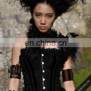 Steampunk Style Waistband Armband Made of Synthetic Leather photo-6