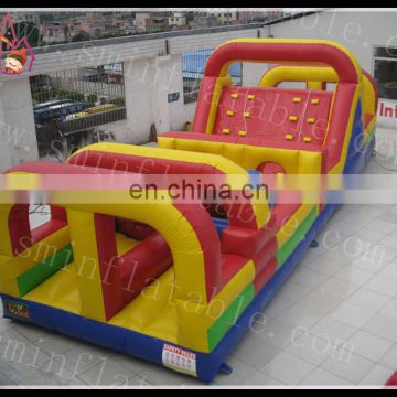 Deluxe inflatable Obstacle Course & Climbing Slide For amusement