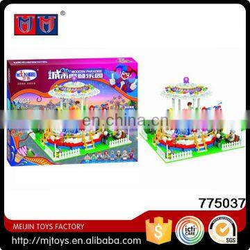 Hot selling City Modern 705pcs Plastic Construction Toy Building Blocks with lights Play Set for kids