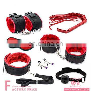 New Sexy 7 Pcs Set Kit Fetish Sex Bondage Sex Toys for Couples, male bondage Nipple Clamps For couples