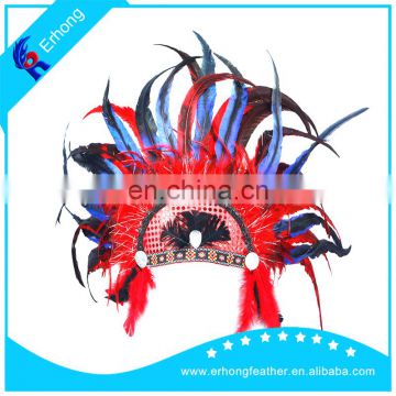 Feather headdress Rooster feather Indian Headdress for Carnival