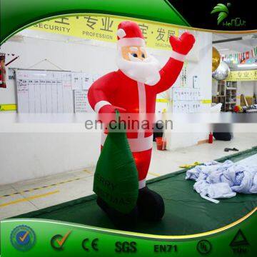 Custom Made Christmas Inflatable Flying Santa Clause With Led Lighting