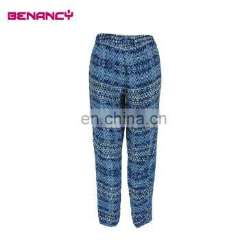 Latest Custom Design Women Floral Printed Casual Chinos Pants Twill Pants photo-2