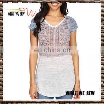 Factory Custom High Quality Extra Long 3d Sublimated Printing Softextile t Shirt