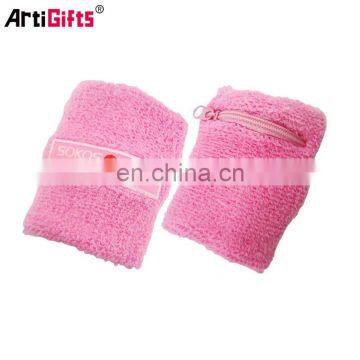 pink cotton terry sweatband cotton wristband and head band
