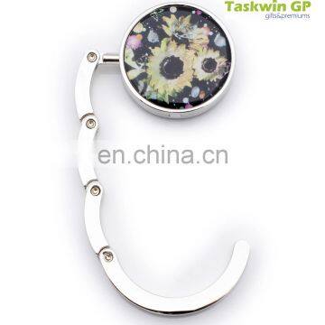 Fashional and new design metal zinc alloy handbag hook , Custom table hook for bag
