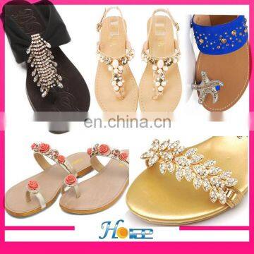 Factory Supply Cheap Rhinestone Slipper Accessories Sandal Decoration photo-6