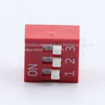 Environmentally DS-03 Red and Blue 2.54 Pitch Pin Type DIP Switch photo-2
