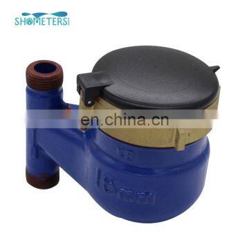 vertical multi jet mechanical water flow meter   of cast iron