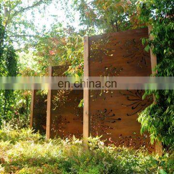 4x8 corten steel wood screen panels for interior and exterior