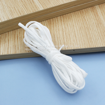 Flat 4mm 5mm elastic ear loop for 3 layers disposable ear elastic band