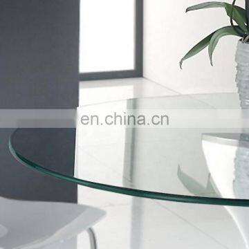 wholesale 10mm white round tempered glass table top