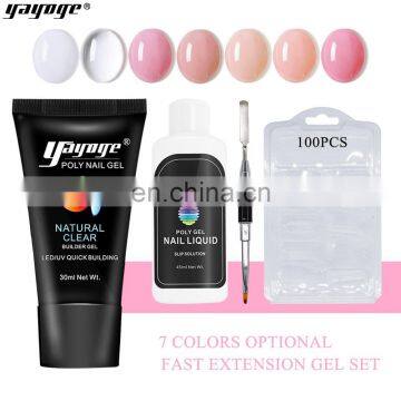 Cleaner Plus 30ml 7 Colors 4pcs False Nail Tips 100 Pcs Nail Extension uv Gel Kit Beauty Personal Care photo-3