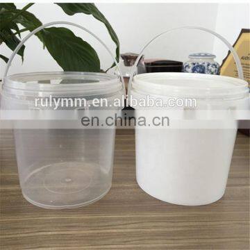 Customized Color 500ml Food Grade Round Plastic Bucket With Lid and Handle for Salad photo-5