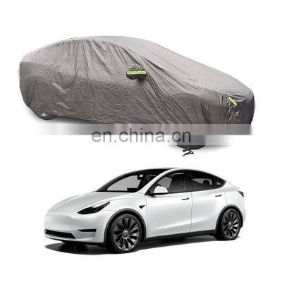 Accessories All-weather Outdoor Waterproof Cover With Ventilated Mesh & Charging Port Car Cover For Tesla Model Y 2020 2021